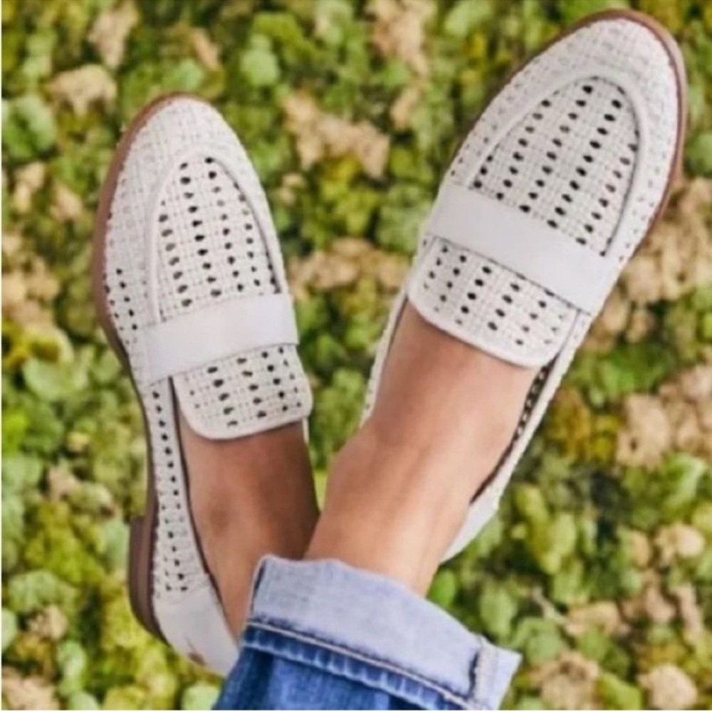 Franco Sarto Halton 2 Perforated Leather Soho Flat Slip On | 8.5